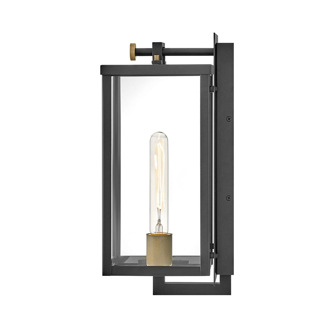 Quintiesse QN-CATALINA-M Catalina 1 Light Outdoor Medium Wall Lantern Black with Burnished Bronze accents
