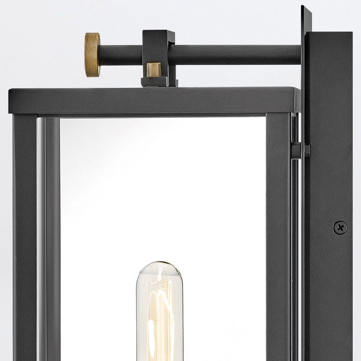 Quintiesse QN-CATALINA-M Catalina 1 Light Outdoor Medium Wall Lantern Black with Burnished Bronze accents