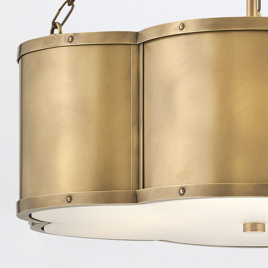Quintiesse QN-CHANCE-3P-HB Chance 3 Light Pendant Heritage Brass