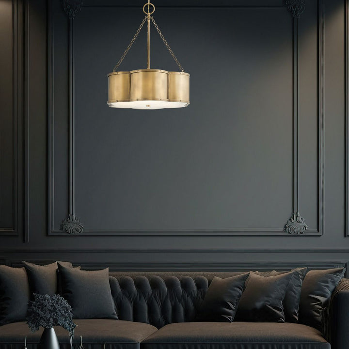 Quintiesse QN-CHANCE-3P-HB Chance 3 Light Pendant Heritage Brass