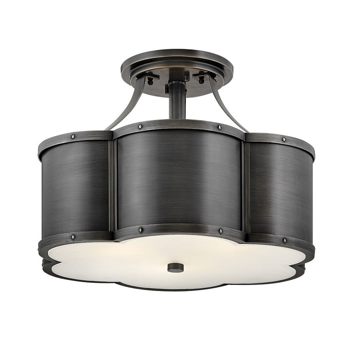 Quintiesse QN-CHANCE-SF-M-BLB Chance 3 Light Medium Semi-Flush Blackened Brass