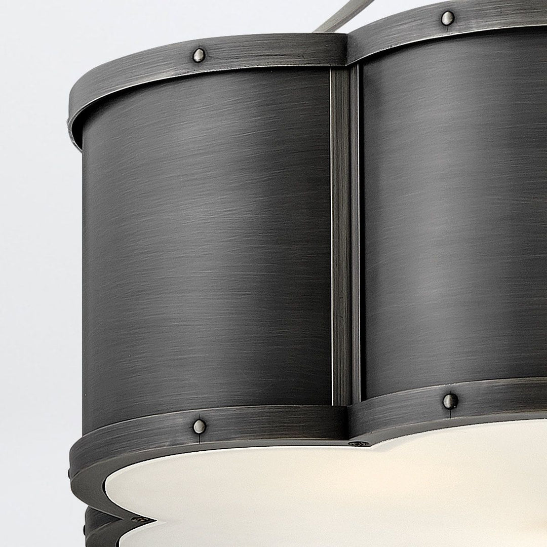 Quintiesse QN-CHANCE-SF-M-BLB Chance 3 Light Medium Semi-Flush Blackened Brass