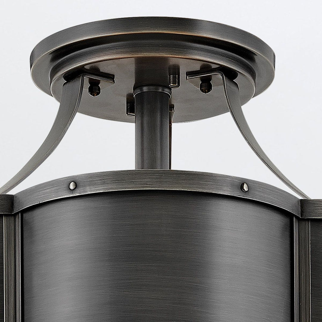 Quintiesse QN-CHANCE-SF-M-BLB Chance 3 Light Medium Semi-Flush Blackened Brass