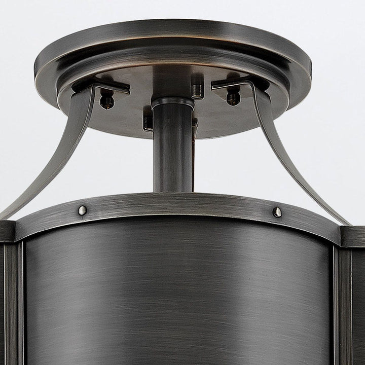 Quintiesse QN-CHANCE-SF-M-BLB Chance 3 Light Medium Semi-Flush Blackened Brass