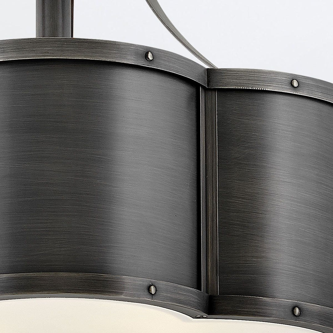Quintiesse QN-CHANCE-SF-M-BLB Chance 3 Light Medium Semi-Flush Blackened Brass
