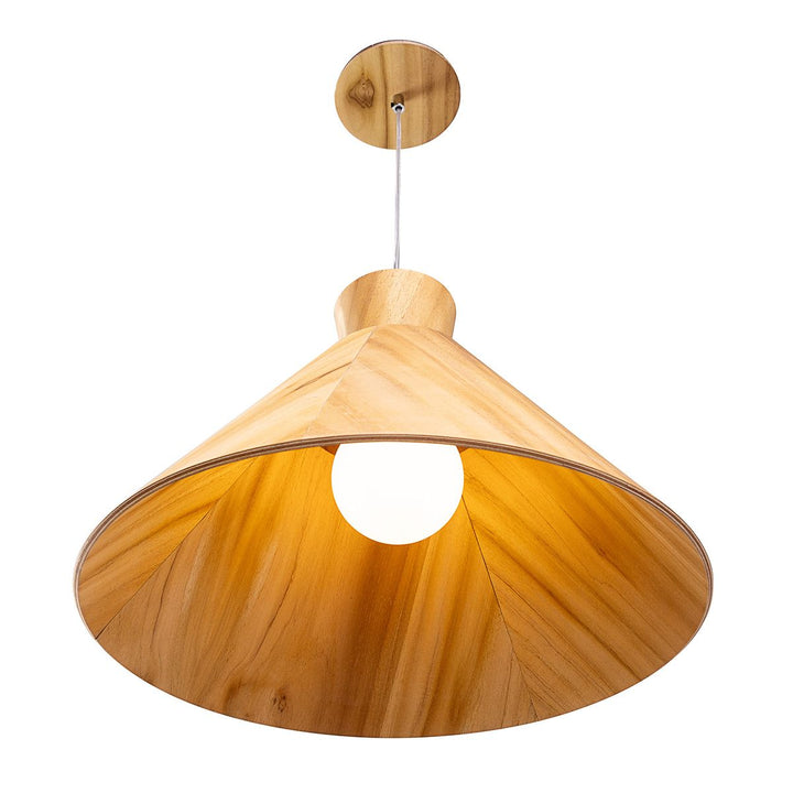 Quintiesse QN-CONICAL-P-M-TEAK Conical Pendant Light Teak