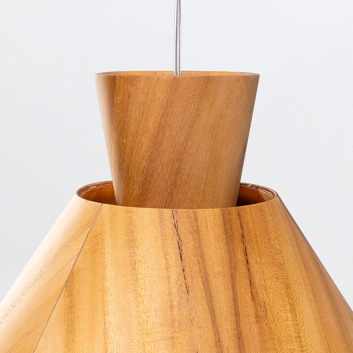 Quintiesse QN-CONICAL-P-M-TEAK Conical Pendant Light Teak
