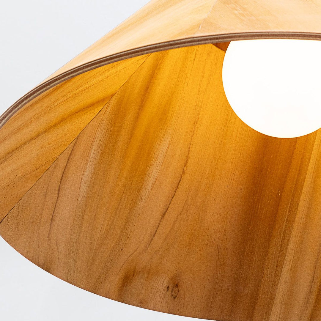 Quintiesse QN-CONICAL-P-M-TEAK Conical Pendant Light Teak
