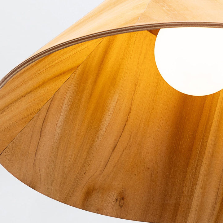 Quintiesse QN-CONICAL-P-M-TEAK Conical Pendant Light Teak