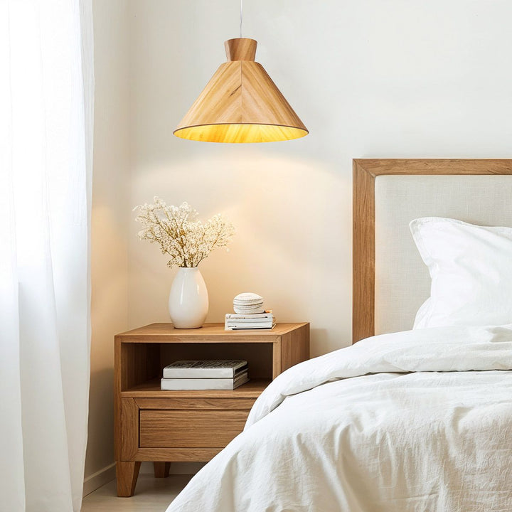 Quintiesse QN-CONICAL-P-M-TEAK Conical Pendant Light Teak