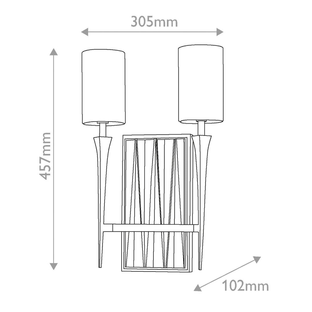 Quintiesse QN-CREST-2WB-BLK Crest 2 Light Wall Light Matte Black