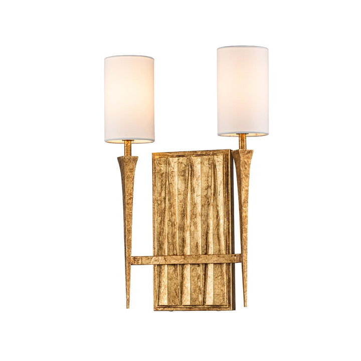 Quintiesse QN-CREST-2WB-DG Crest 2 Light Wall Light Gold Leaf