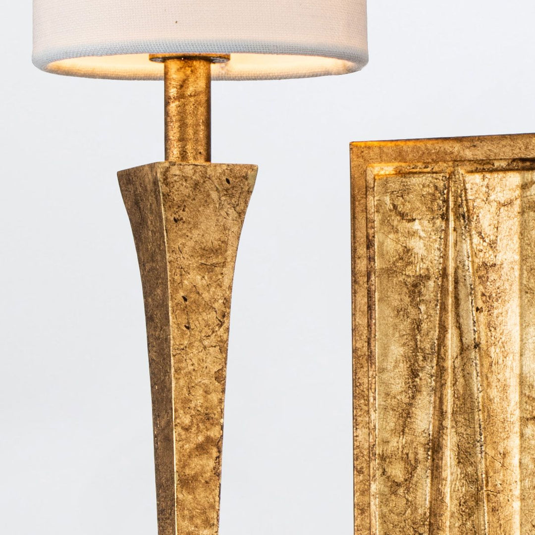 Quintiesse QN-CREST-2WB-DG Crest 2 Light Wall Light Gold Leaf