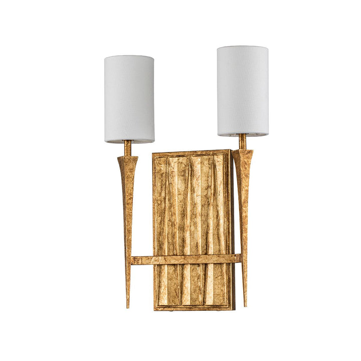 Quintiesse QN-CREST-2WB-DG Crest 2 Light Wall Light Gold Leaf