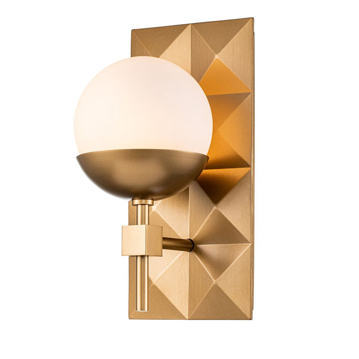 Quintiesse QN-DECO-1WB-AB-O Deco Bathroom 1 Light Wall Light Laquered Gold