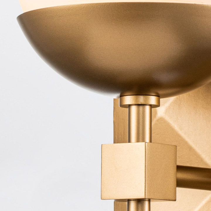 Quintiesse QN-DECO-1WB-AB-O Deco Bathroom 1 Light Wall Light Laquered Gold