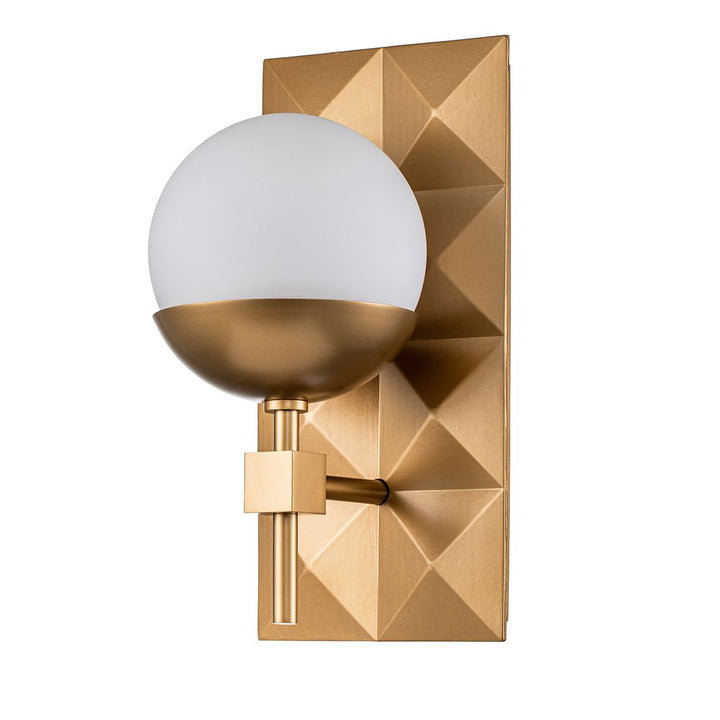 Quintiesse QN-DECO-1WB-AB-O Deco Bathroom 1 Light Wall Light Laquered Gold