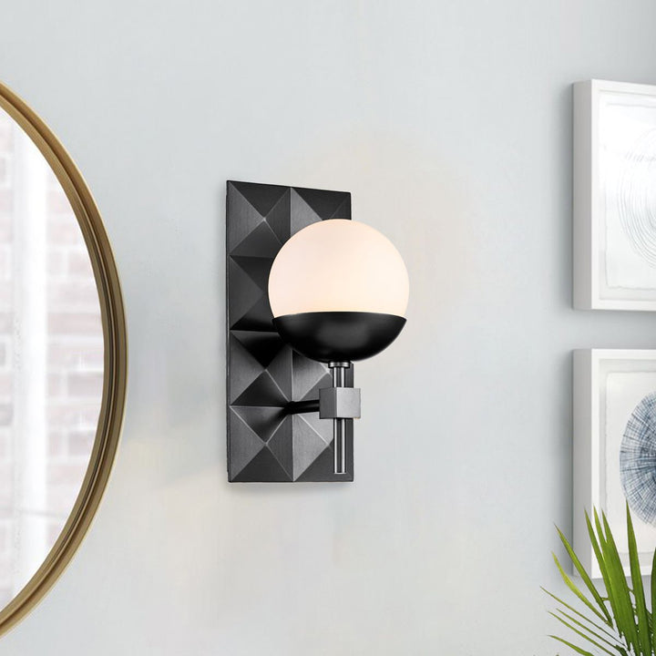 Quintiesse QN-DECO-1WB-BLK-O Deco 1 Bathroom Light Wall Light Black