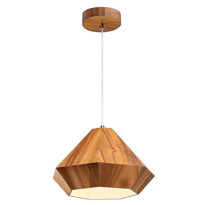 Quintiesse QN-DIAMOND-P-S-TEAK Diamond Pendant Light Teak