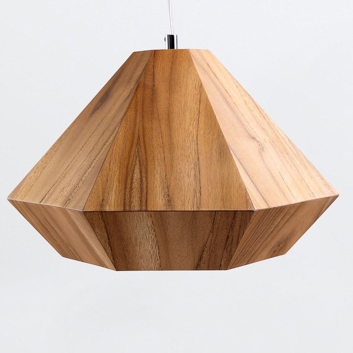Quintiesse QN-DIAMOND-P-S-TEAK Diamond Pendant Light Teak