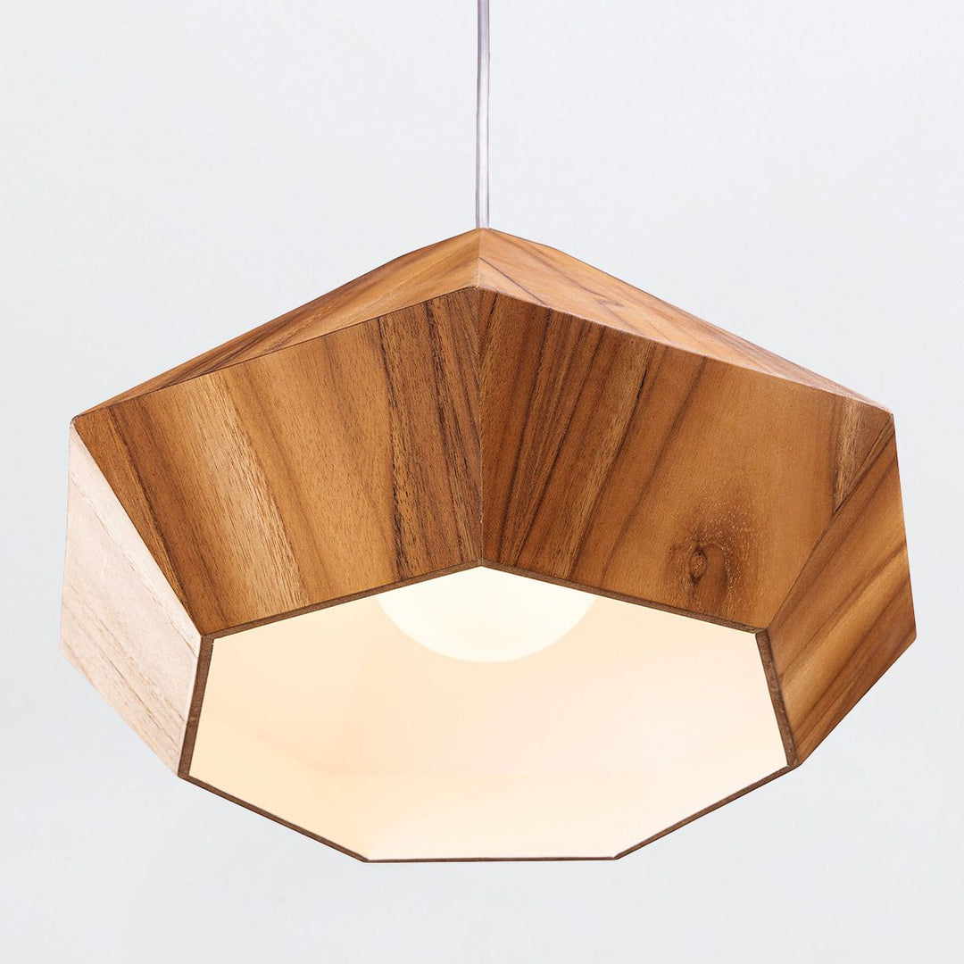 Quintiesse QN-DIAMOND-P-S-TEAK Diamond Pendant Light Teak