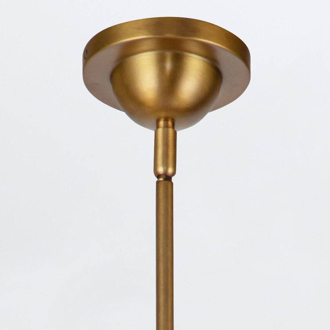 Quintiesse QN-DORAL-P-M-WHT Doral 2 Light Pendant Matte White/Vintage Brass