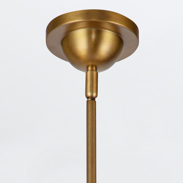 Quintiesse QN-DORAL-P-M-WHT Doral 2 Light Pendant Matte White/Vintage Brass