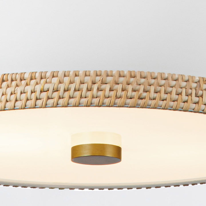 Quintiesse QN-DORAL-P-M-WHT Doral 2 Light Pendant Matte White/Vintage Brass