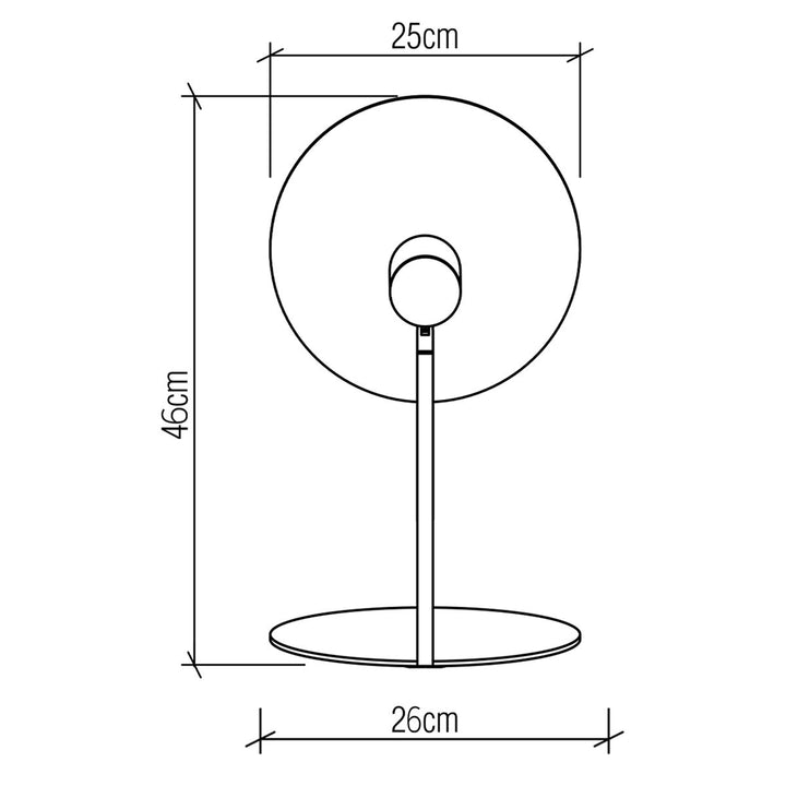 Quintiesse QN-DOT-TL-TEAK Dot Table Lamp Teak