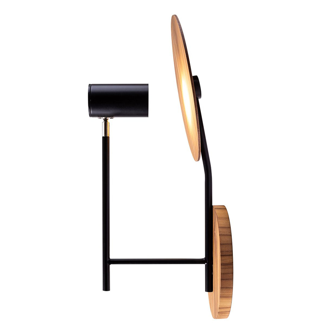 Quintiesse QN-DOT-WB1-TEAK Dot Wall Light Teak
