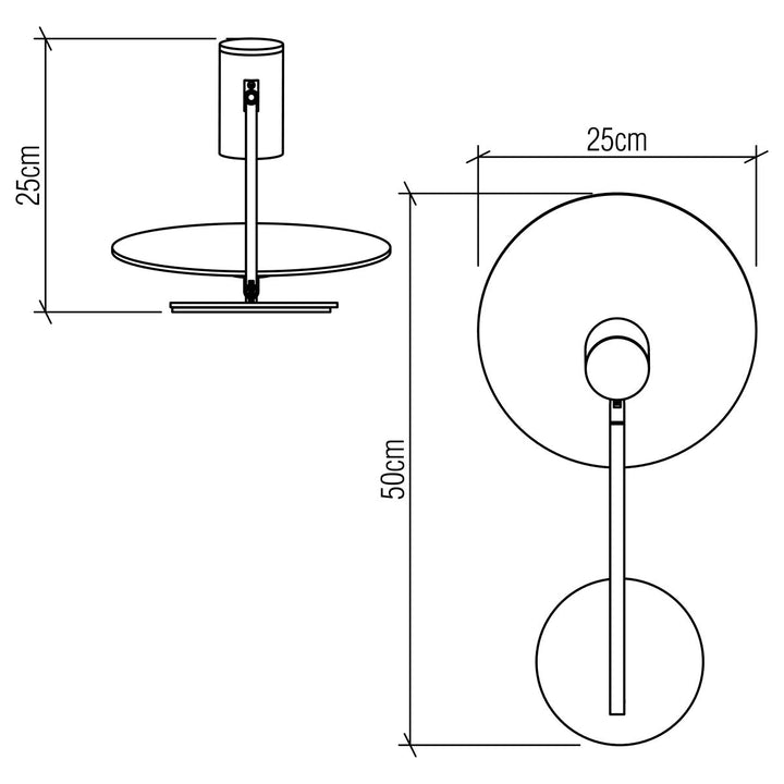 Quintiesse QN-DOT-WB1-TEAK Dot Wall Light Teak