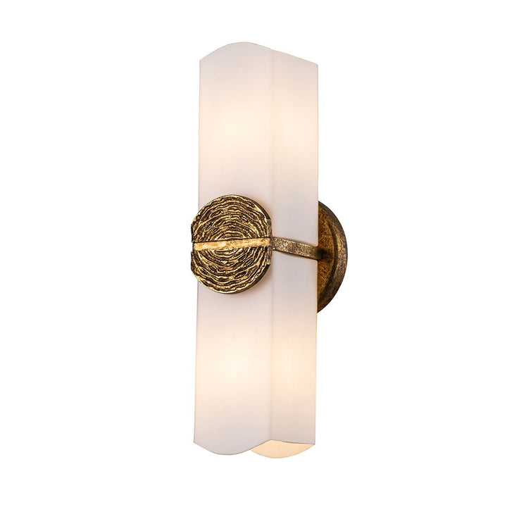 Quintiesse QN-ELAN-2WB-DG-OPAL Elan 2 Light Wall Light Gold Leaf
