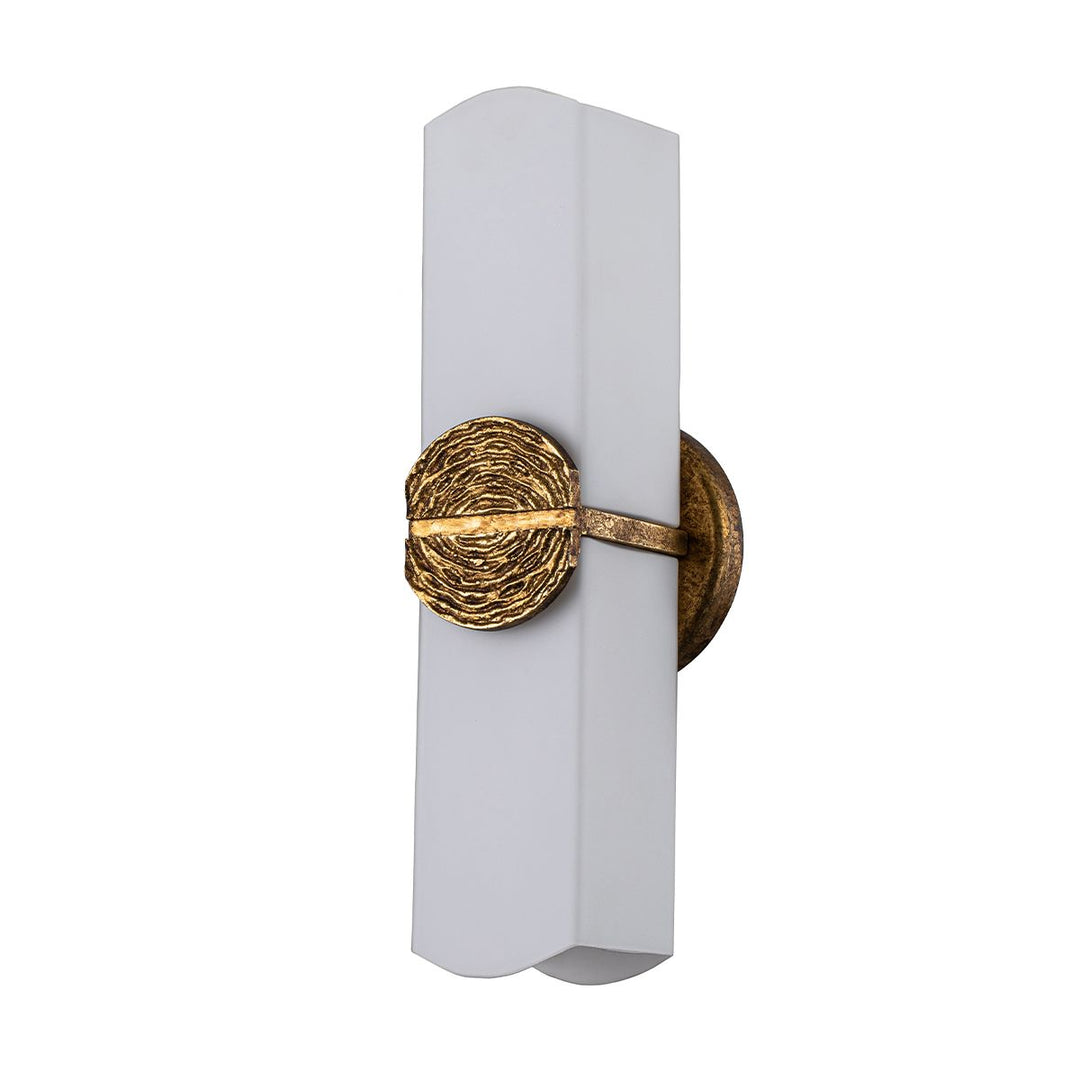Quintiesse QN-ELAN-2WB-DG-OPAL Elan 2 Light Wall Light Gold Leaf