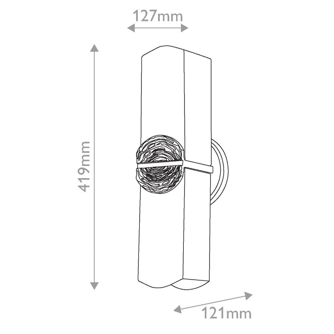 Quintiesse QN-ELAN-2WB-DG-OPAL Elan 2 Light Wall Light Gold Leaf
