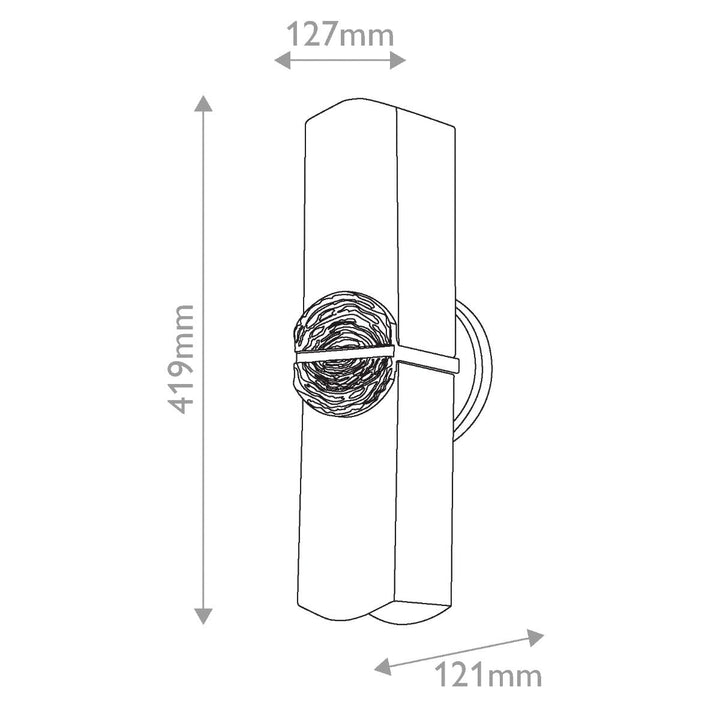 Quintiesse QN-ELAN-2WB-DG-OPAL Elan 2 Light Wall Light Gold Leaf