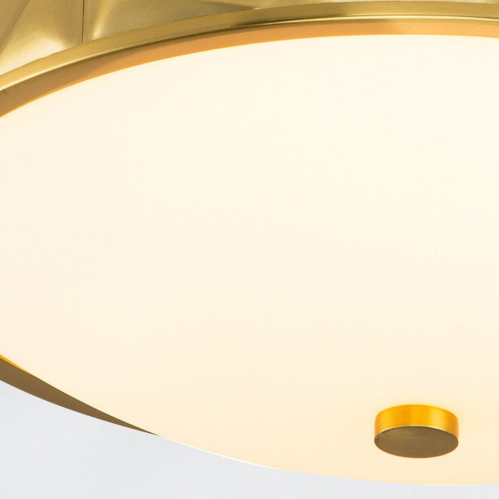 Quintiesse QN-EPSILON-F-M-AB-O Epsilon Bathroom 3 Light Ceiling Flush Aged Brass