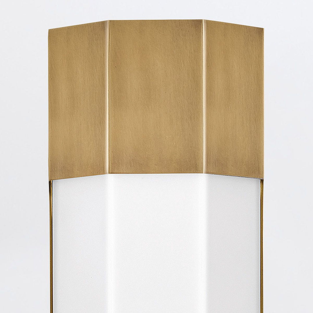 Quintiesse QN-FACET-LED3-HB-BATH Facet Bathroom Large LED Wall Light Heritage Brass
