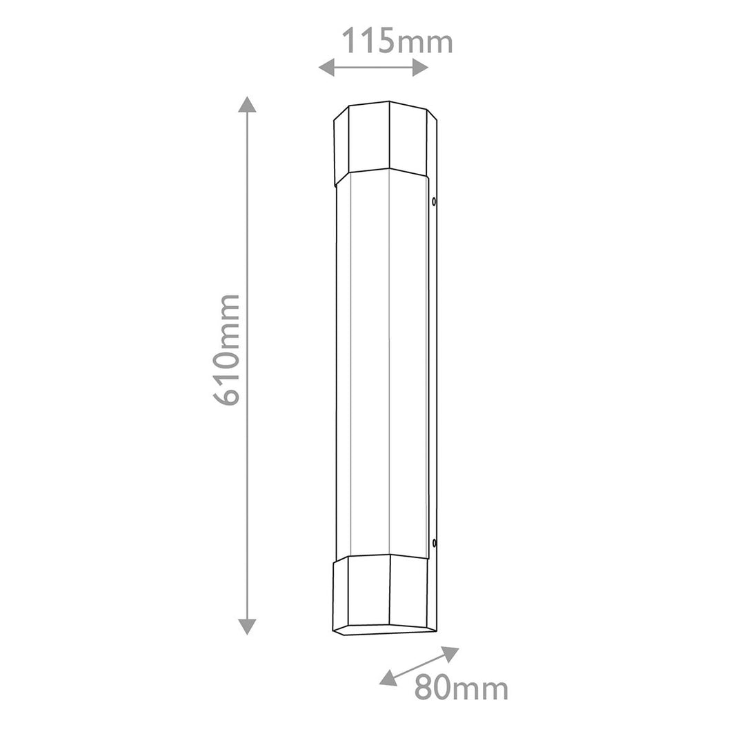 Quintiesse QN-FACET-LED3-HB-BATH Facet Bathroom Large LED Wall Light Heritage Brass