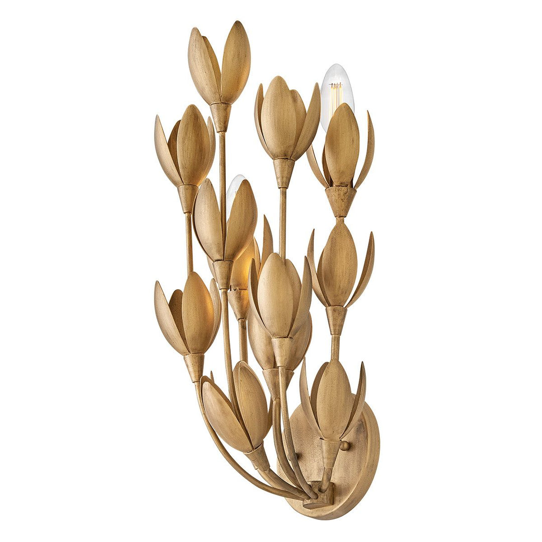 Quintiesse QN-FLORA-3W-GD Flora 3 Light Wall Light Burnished Gold
