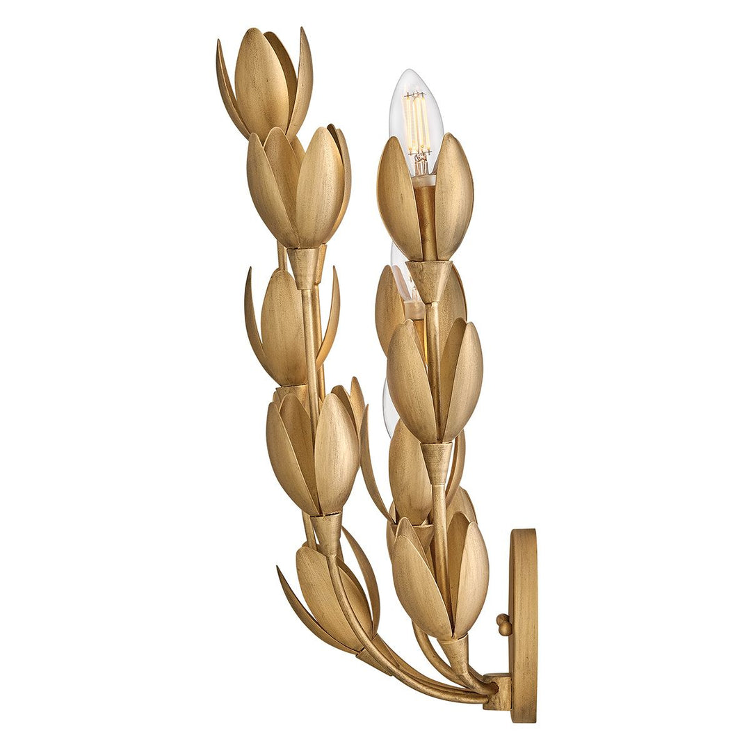 Quintiesse QN-FLORA-3W-GD Flora 3 Light Wall Light Burnished Gold