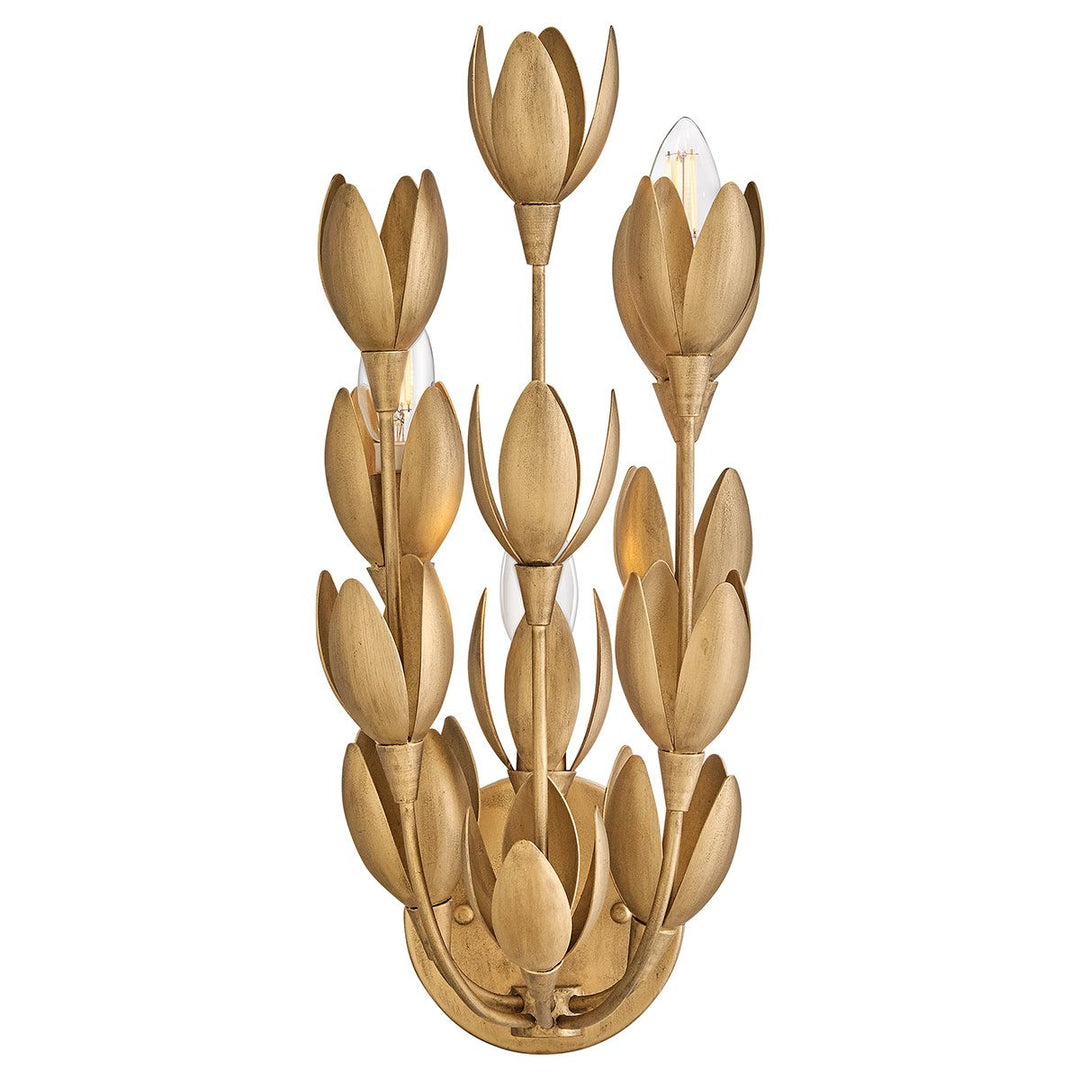 Quintiesse QN-FLORA-3W-GD Flora 3 Light Wall Light Burnished Gold