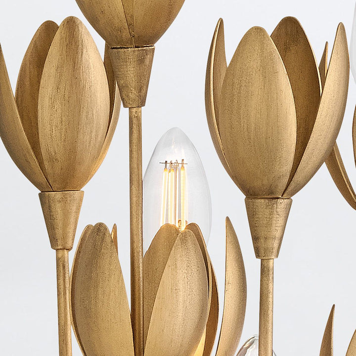 Quintiesse QN-FLORA-3W-GD Flora 3 Light Wall Light Burnished Gold