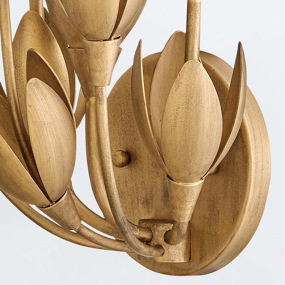 Quintiesse QN-FLORA-3W-GD Flora 3 Light Wall Light Burnished Gold