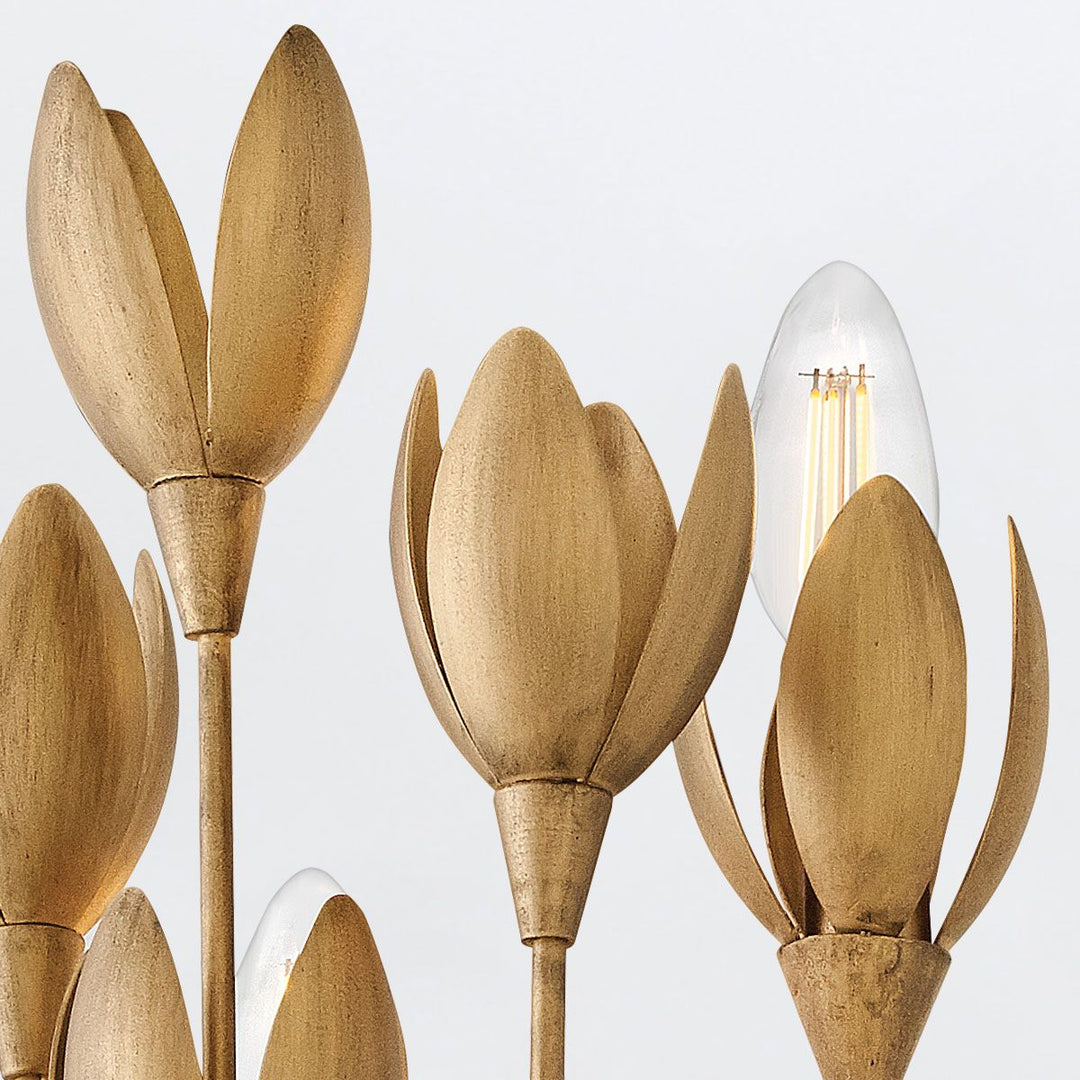 Quintiesse QN-FLORA-3W-GD Flora 3 Light Wall Light Burnished Gold