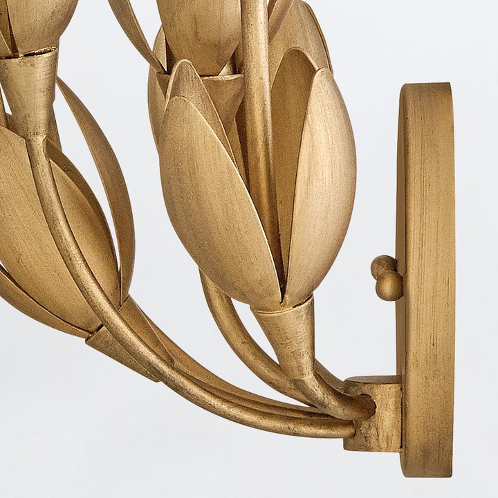 Quintiesse QN-FLORA-3W-GD Flora 3 Light Wall Light Burnished Gold