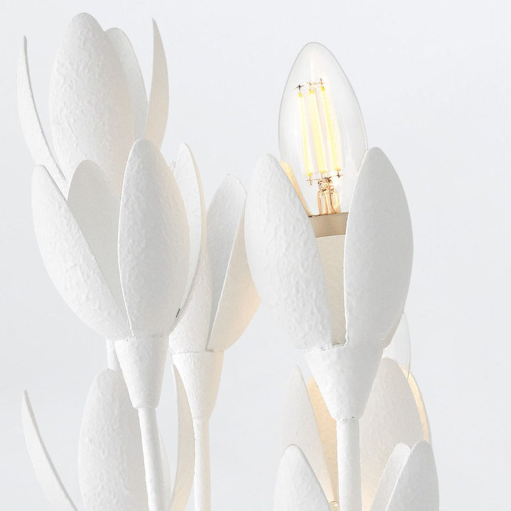 Quintiesse QN-FLORA-3W-WHT Flora 3 Light Wall Light Textured Plaster