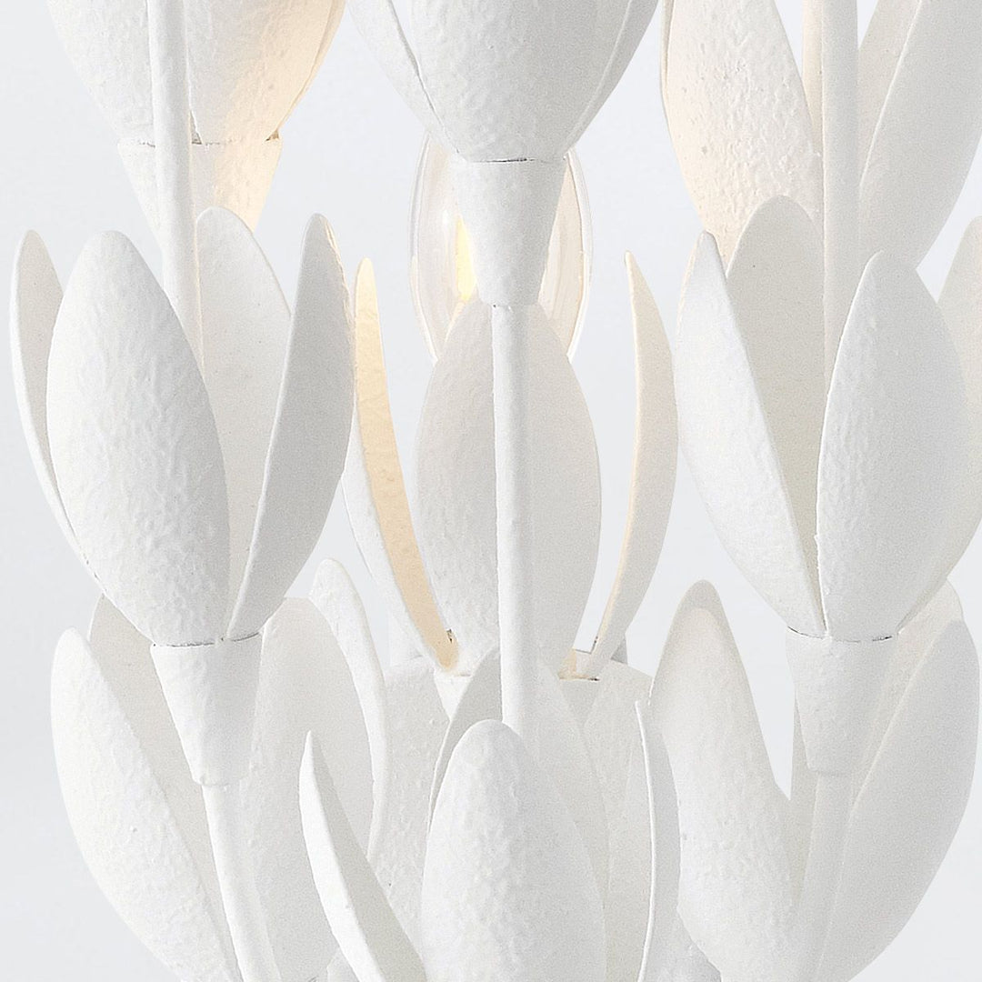 Quintiesse QN-FLORA-3W-WHT Flora 3 Light Wall Light Textured Plaster