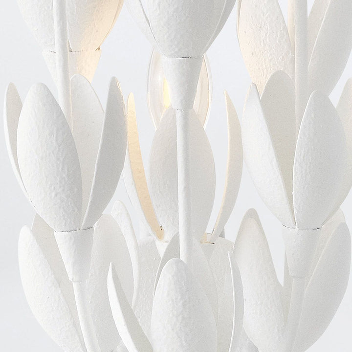 Quintiesse QN-FLORA-3W-WHT Flora 3 Light Wall Light Textured Plaster