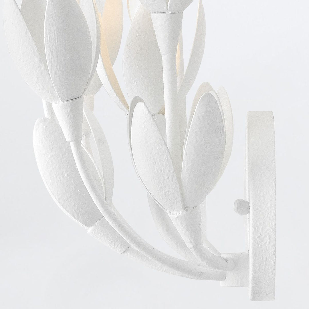 Quintiesse QN-FLORA-3W-WHT Flora 3 Light Wall Light Textured Plaster