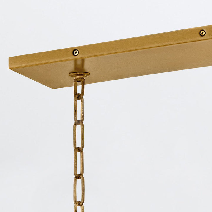 Quintiesse QN-FLORA10-GD Flora 10 Light Linear Chandelier Burnished Gold